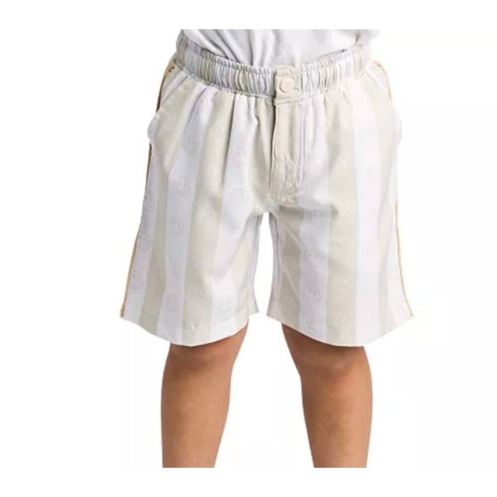 Sovereign Code Big Boys Striped Smile-Print Swim Trunks Size 18